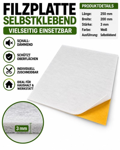 Filzplatten weiß